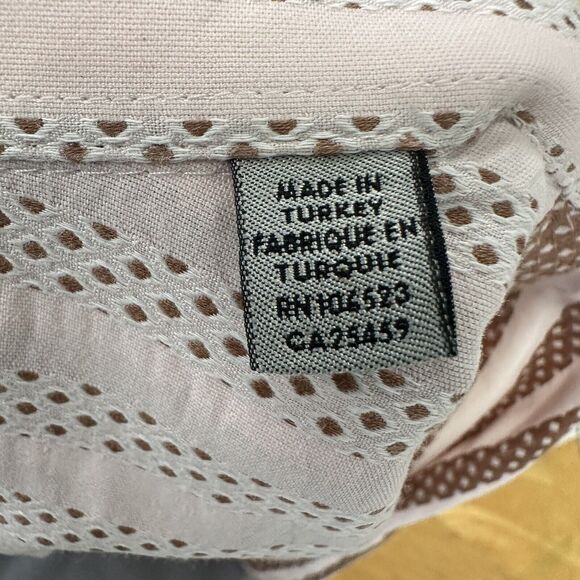 Ted Baker London Flip Cuff Shirt Size 4 (M) Men Pink Stripe Cotton Turkey Mint‎ - Picture 15 of 16